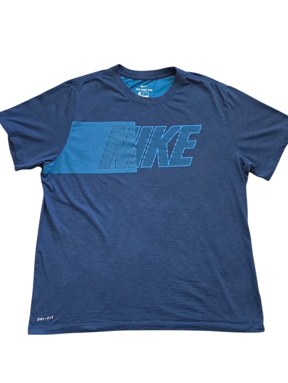 Nike XL Blue Dri FIT Performance Training Shirt Extra Large